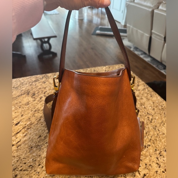 Brown Leather Bucket Bag - Picture 1 of 5
